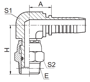 Macchinario idraulico di CNC dei capezzoli di Jic dei montaggi di tubo flessibile di esagono della parte girevole di 90° Npt