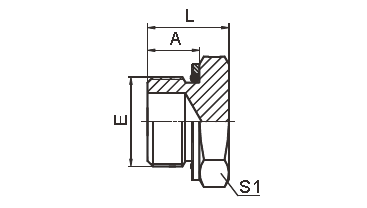 montaggi d'ottone L - iso 6149-3 degli adattatori idraulici metrici maschii 4h della spina di serie