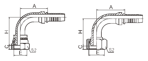 20191 montaggio di metropolitana idraulico metrico d'ottone, accoppiamento di tubo flessibile idraulico a 1 pollici