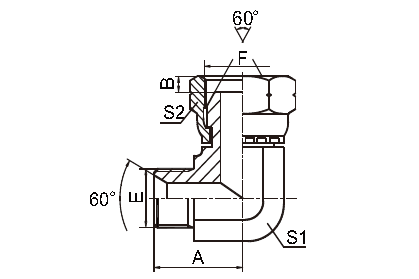 Adattatore/femmina del filo di Bsp del gomito un acciaio inossidabile di 60 di grado montaggi del cono
