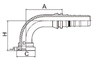 Porcellana Montaggi di tubo flessibile dell'interruttore di sicurezza di FL, montaggi idraulici 9000PSI della flangia di SAE fornitore